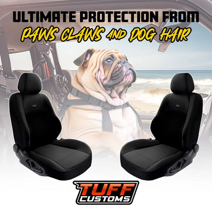 TUFF Customs S1 Neoprene Seat Covers 2 Rows For Mitsubishi Triton MQ MR Dual CAB GLS GLR GLX 1/2015-2023
