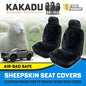 BLACK Custom KAKADU Sheepskin Seat Covers Mazda BT-50 TF XTR GT BT50 7/2020-2025