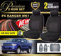 Premium Seat Covers 2 Rows Charcoal Grey For FORD PX RANGER MK1 Dual Cab XL XLT 10/2011-5/2015