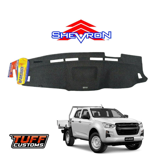 Shevron Black Dash Mat For Isuzu D-Max SX High Ride w/ Coin Tray 7/2020-2024 DM1593