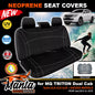 Manta Neoprene Rear Seat Covers For TRITON MQ DUAL CAB 10/2015-2024