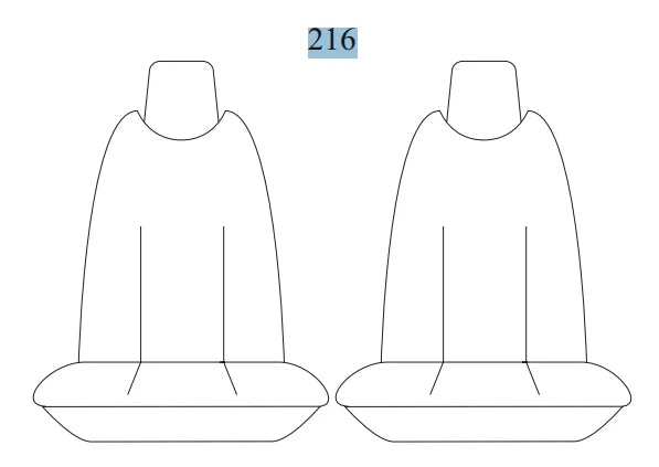 TUFF Canvas 2 Rows Seat Covers BYD SHARK 6 PREMIUM 10/2024-2026 Black
