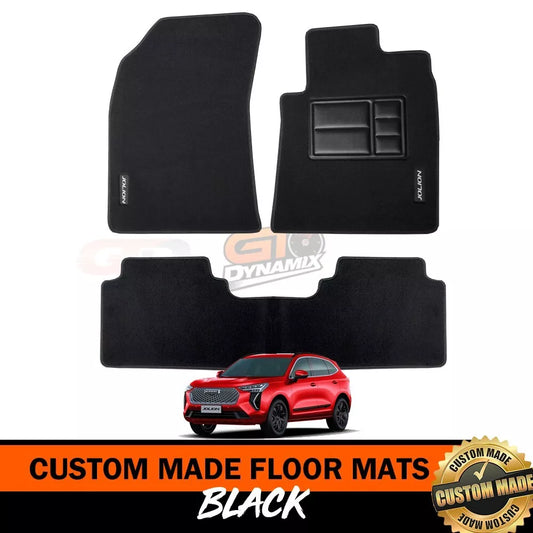 Custom Made Floor Mats 2 Rows For Haval Jolion LUX Premium Ultra LE A01 2/2021-2025 Black