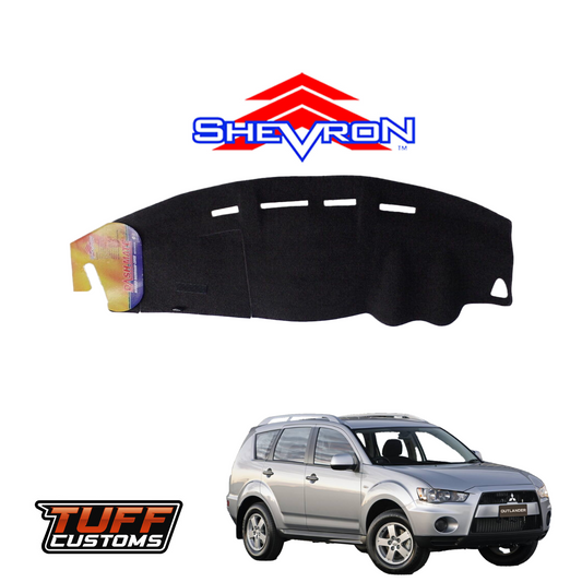 Shevron Black Dash Mat For Mitsubishi Outlander ZH LS/VR/RX 10/2009-2011 DM1146