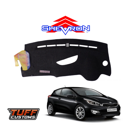 Shevron Black Dash Mat For Kia Pro cee'd JD 2014-4/2018 DM1359