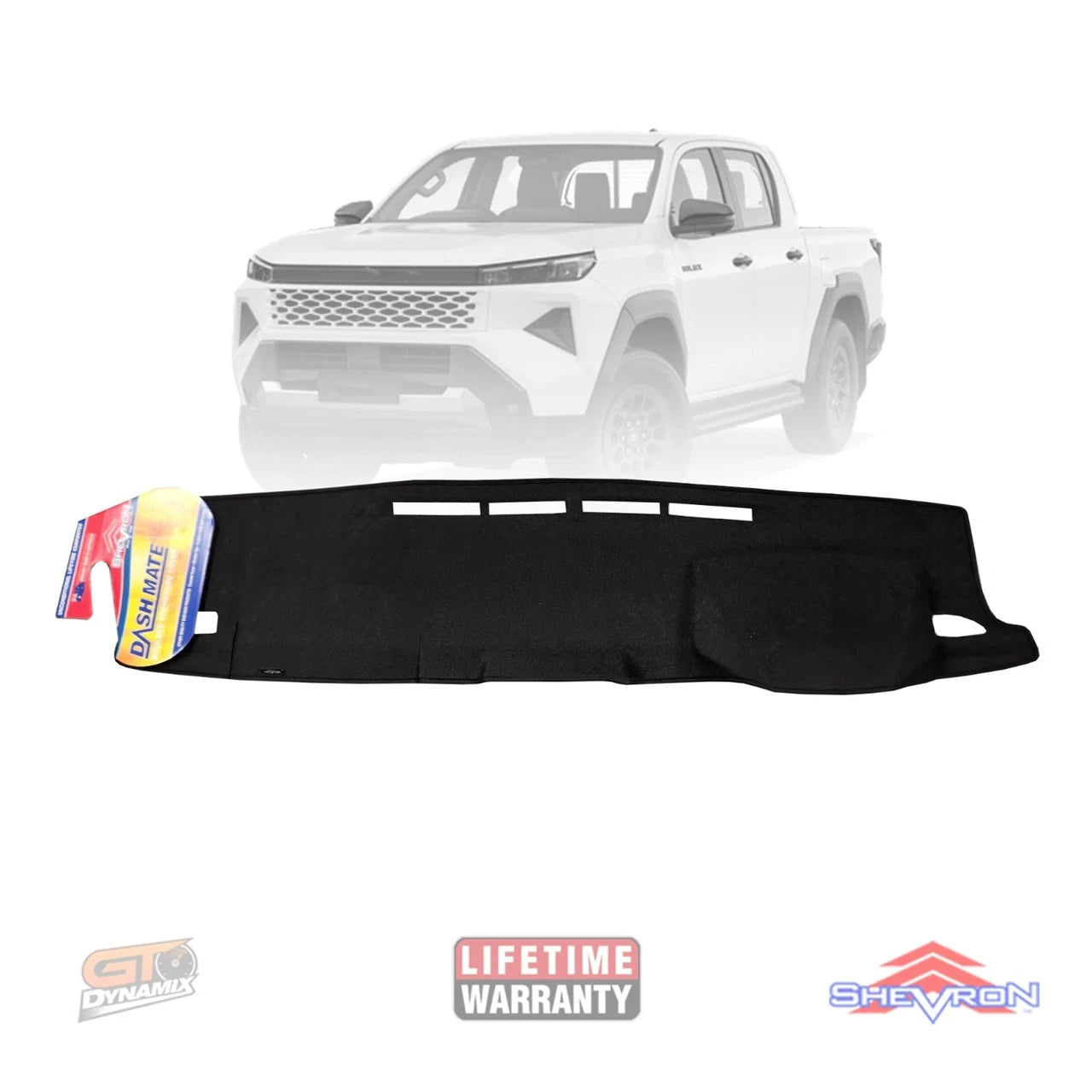 TUFF HD TRADE Canvas Seat Covers Front + Dash Mat For Toyota Hilux Single Cab Workmate 8/2025-2026 DM1746 Charcoal
