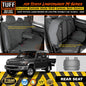 TUFF HD TRADE Canvas Seat Covers Rear For Toyota Landcruiser 79 Series VDJ79R 2012-2020 Charcoal