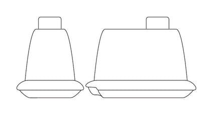 TUFF HD TRADE Canvas Seat Covers Front For Ford Ranger PX XL 3/4 Bench 2011-2015 Black