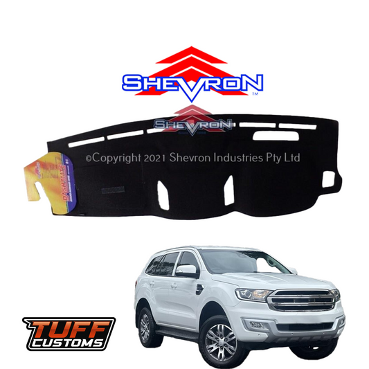 Shevron Black Dash Mat For Ford Everest UA Trend Titanium 7/2015-8/2018 DM1403