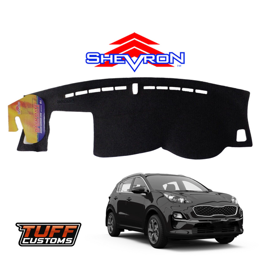 Shevron Black Dash Mat For Kia Sportage QL 10/2015-8/2021 DM1422