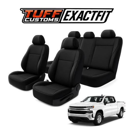 TUFF Customs EXACTFIT Neoprene Seat Covers Chevrolet Silverado T1 Series 1500 2500 2020-2025 2 Rows