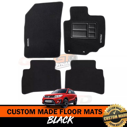 Custom Made Floor Mats 2 Row For SUZUKI VITARA All APK416 LY RT-S Turbo RT-X 6/2015-24 Black