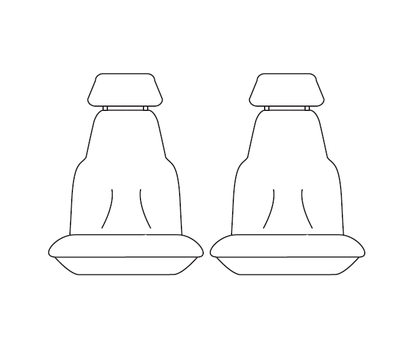 TUFF HD TRADE Canvas Seat Covers Front For Ford Everest UA 7/2015-5/2022 Black
