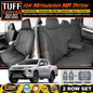 TUFF HD TRADE Canvas Seat Covers 2 Row For Mitsubishi Triton MR Dual Cab GLX GLR GLS 1/2019-2024 CHARCOAL