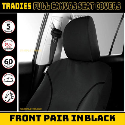 TUFF HD TRADE Canvas Seat Covers 2 Rows For BYD SHARK 6 All Series 07/2024-2025 BLACK