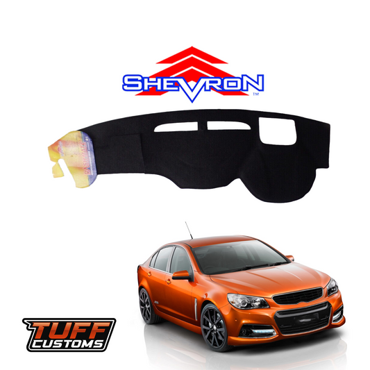 Shevron Black Dash Mat For Holden Commodore VF SSV Redline w/ HUD 6/2013-11/2017 DM1325