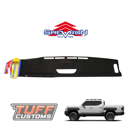 Shevron Black Dash Mat For Kia Tasman TK X-Pro & X-Line w/ Coin Tray 2/2025-2026 DM1749