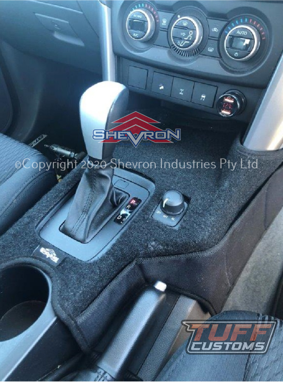 Shevron Transmission Console Cover For Mazda BT-50 UP-UR 4WD Auto 10/2011-6/2020