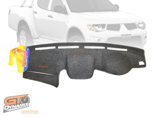 Shevron Charcoal Dash Mat For Mitsubishi Triton MN GLX Facelift w/ Double Din Head Unit 2014-6/2015 DM1147