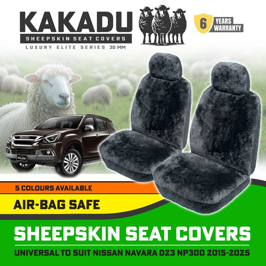 KAKADU Luxury Sheepskin Seat Covers Suits Isuzu MU-X 30mm 2013-2020 5Colours 6YRW