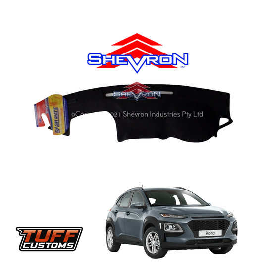 Shevron Black Dash Mat For Hyundai Kona OS Active / Elite / Special Edition 9/2017-2022 DM1482
