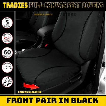 TUFF HD TRADE Canvas Seat Covers 2 Rows For BYD SHARK 6 All Series 07/2024-2025 BLACK