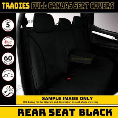 TUFF HD TRADE Canvas Seat Covers Rear For BYD SHARK 6 All Series 07/2024-2025 BLACK