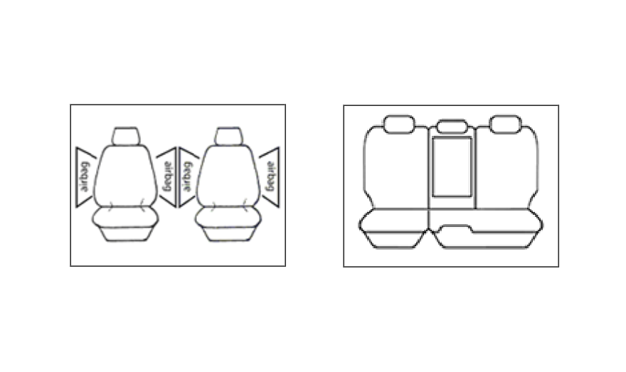 Custom Black Seat Covers 2 Rows MITSUBISHI OUTLANDER 7 SEATER ZM LS 8/2021-2026