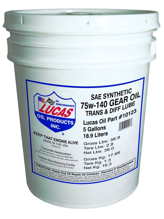 Lucas Gear Oil Transmission and Differential 75W-140 Synthetic 18.9 Litres 10123