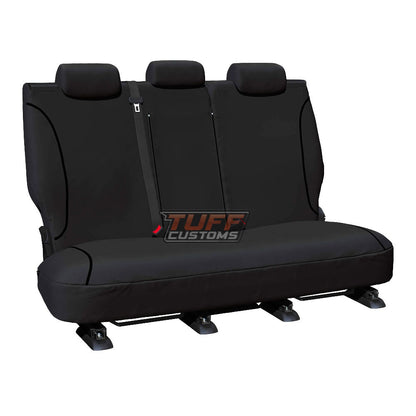 TUFF HD TRADE Canvas Seat Covers 2nd Row For Toyota Landcruiser 200 Series GXL 8 Seater 2007-2020 Black