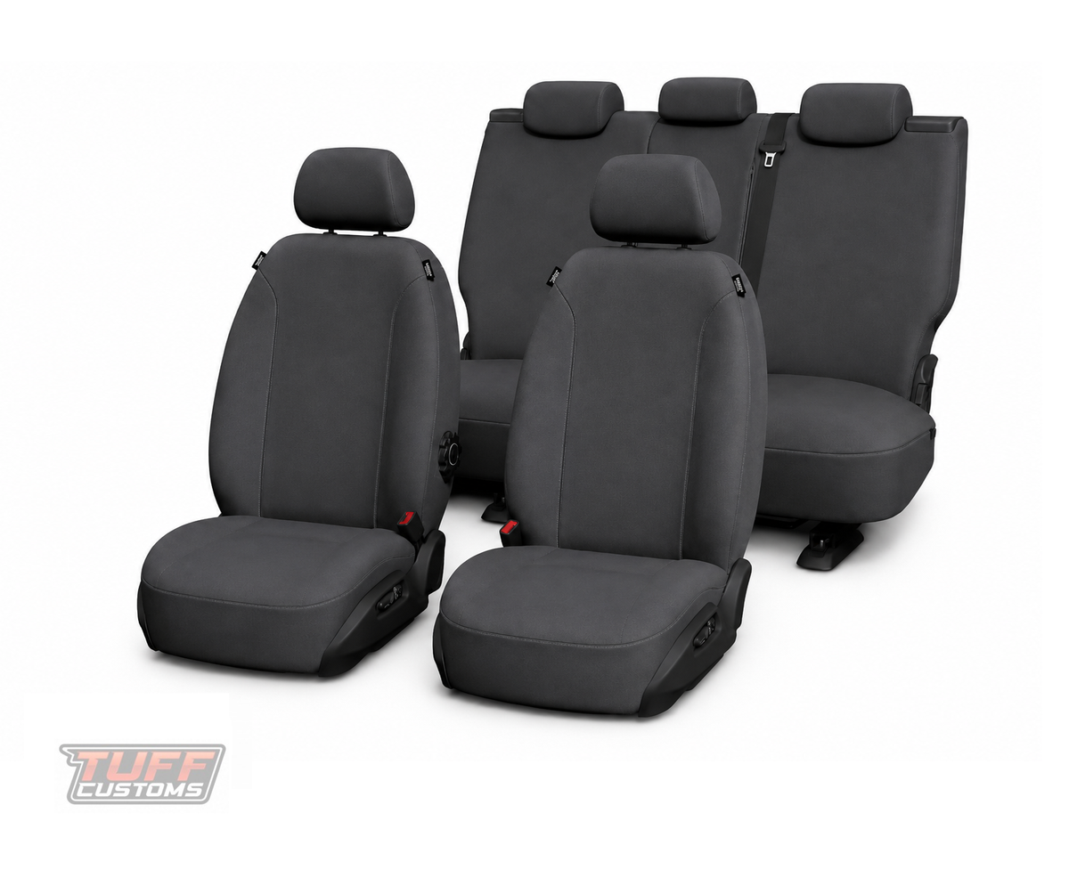 SuperTuff Canvas Charcoal Seat Covers 2 Rows MAZDA BT50 B30 TF GT SP THUNDER XTR DUAL CAB 8/2020-2026