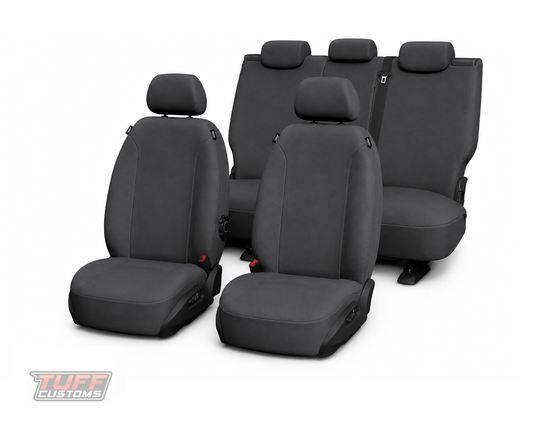 SuperTuff Canvas Charcoal Seat Covers 2 Rows MAZDA BT50 B30 TF GT SP THUNDER XTR DUAL CAB 8/2020-2026