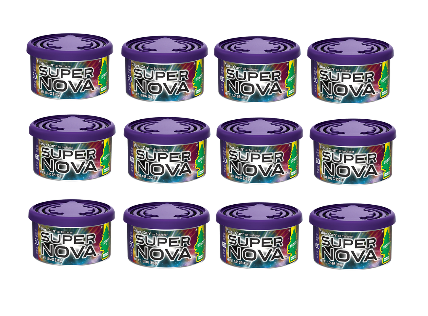 Little Trees Air Freshener Super Nova Fiber Can (Pack of 12) 17803