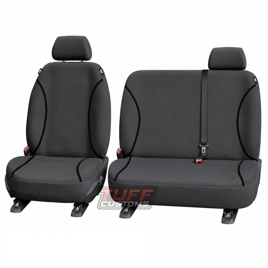 Tradies Canvas Grey Seat Covers Front LDV DELIVER 9 SV63 2DR UTILITY & 4DR VAN 7/2020-2026