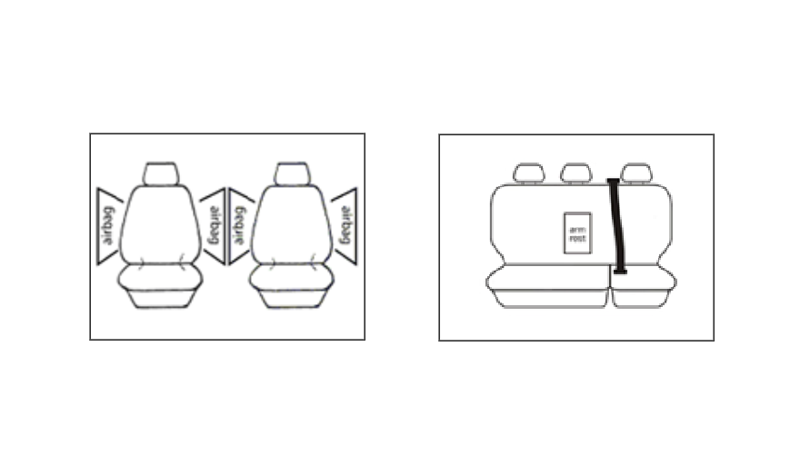 Tuff Canvas 2 Rows Seat Covers ISUZU D-MAX CREW CAB LS-M LS-U X-TERRAIN 7/2020-2026 BLACK