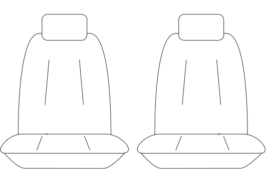 TUFF Customs Neoprene Seat Covers Front FORD EVEREST 07/2022-2026